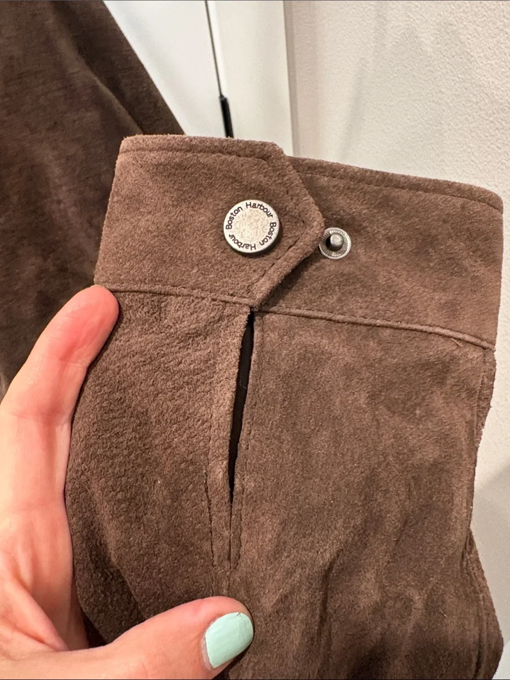 Boston Harbour Men's Chocolate Brown Leather Zip Jacket - large